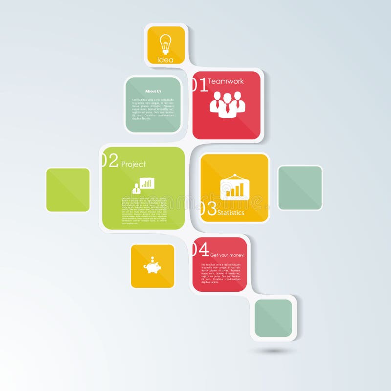 Modern infographics bubble speech template style royalty free illustration