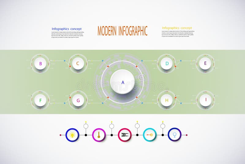 Modern infographics market strategy. royalty free stock photo