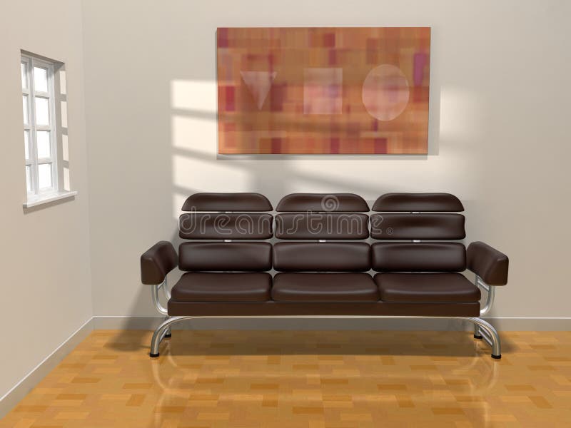 Modern interior royalty free illustration