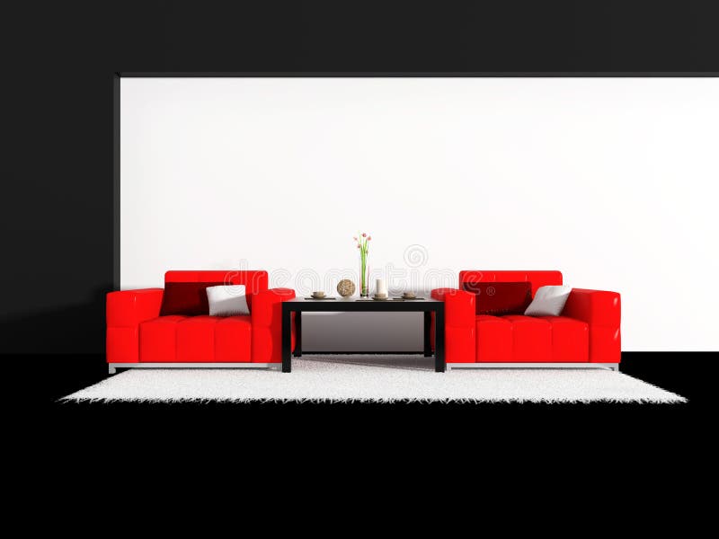 Modern interior royalty free illustration