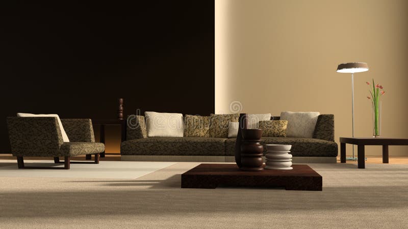 Modern interior stock illustration