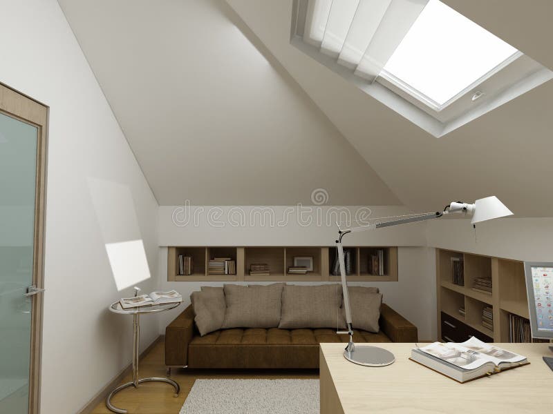 Modern interior design (privat apartment 3d render stock illustration Modern interior design (privat apartment 3d render stock illustration