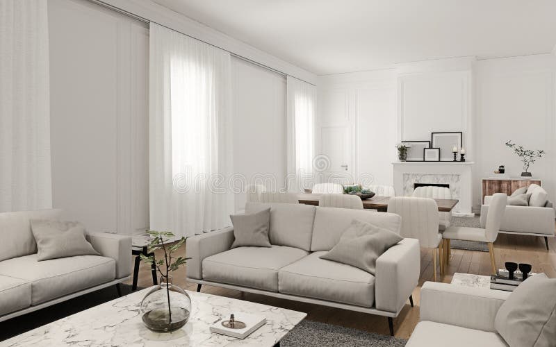 Modern Interior Design Of Very Bright Loft Apartment With