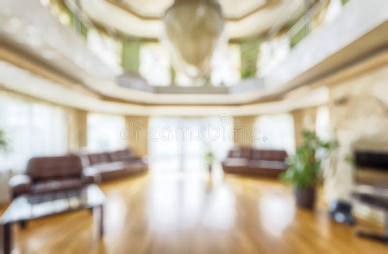 Modern Interior of Residential House or Hotel As Creative Abstract Blur  Background Stock Photo - Image of home, comfortable: 142138244