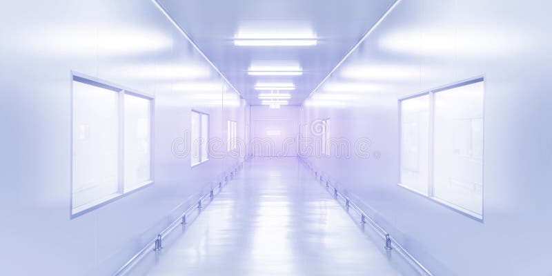 Modern interior science laboratory or factory background royalty free stock images