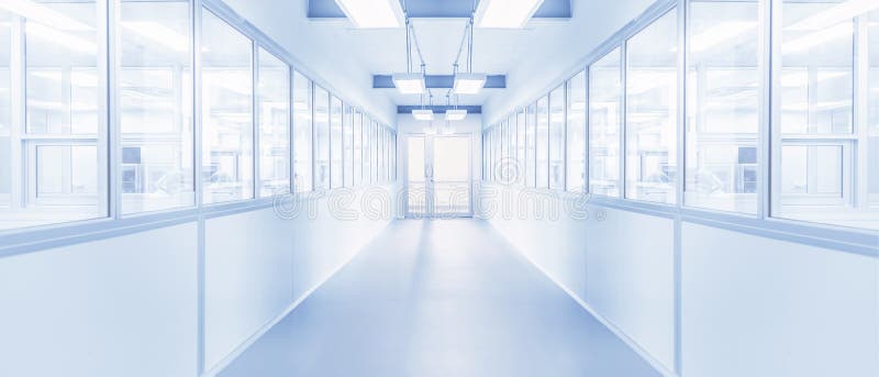 Modern interior of science laboratory or industry factory royalty free stock photos