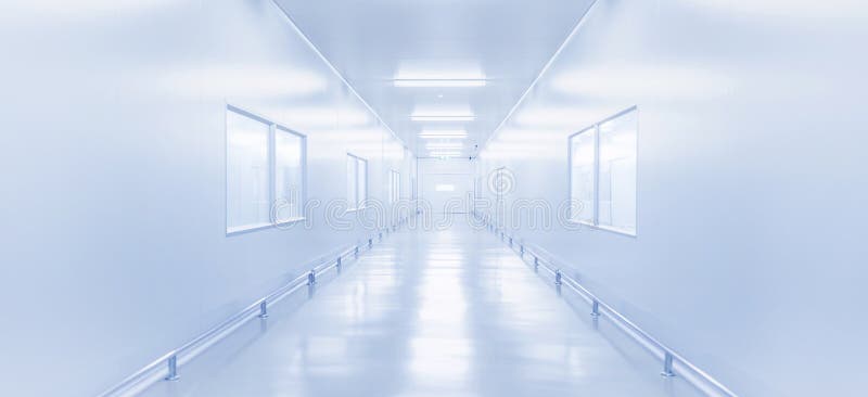 Modern interior of science laboratory or industry factory stock photo