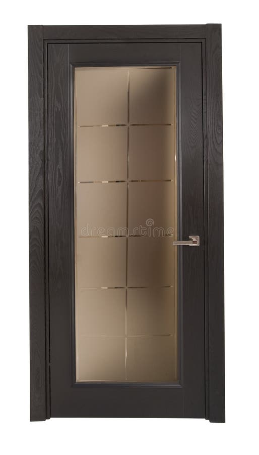 Modern Interior Wooden Door On A White Background Stock