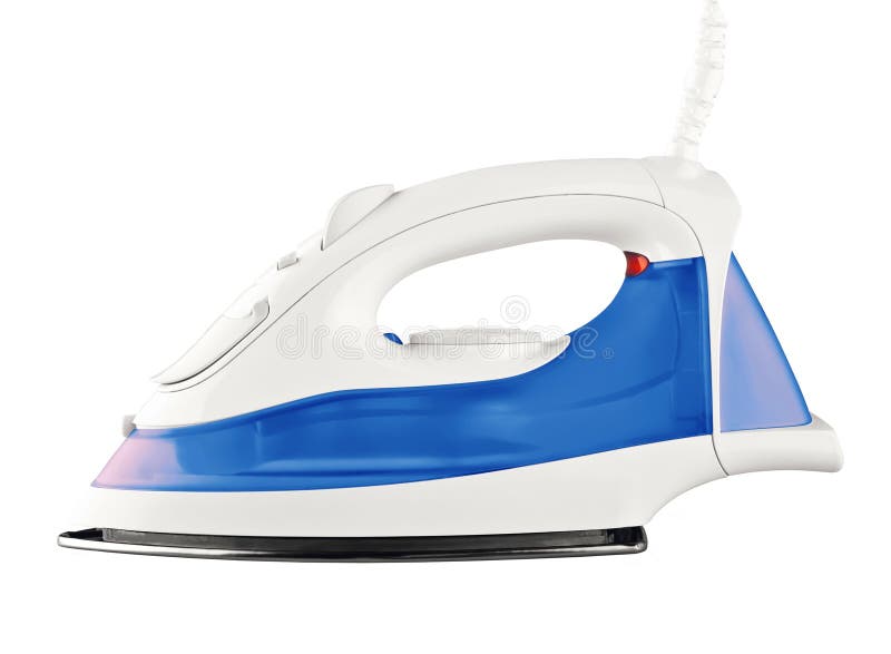 Modern iron isolated on white stock image