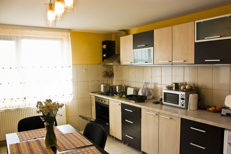 Modern kitchen royalty free stock photography