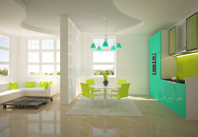 Modern kitchen royalty free illustration