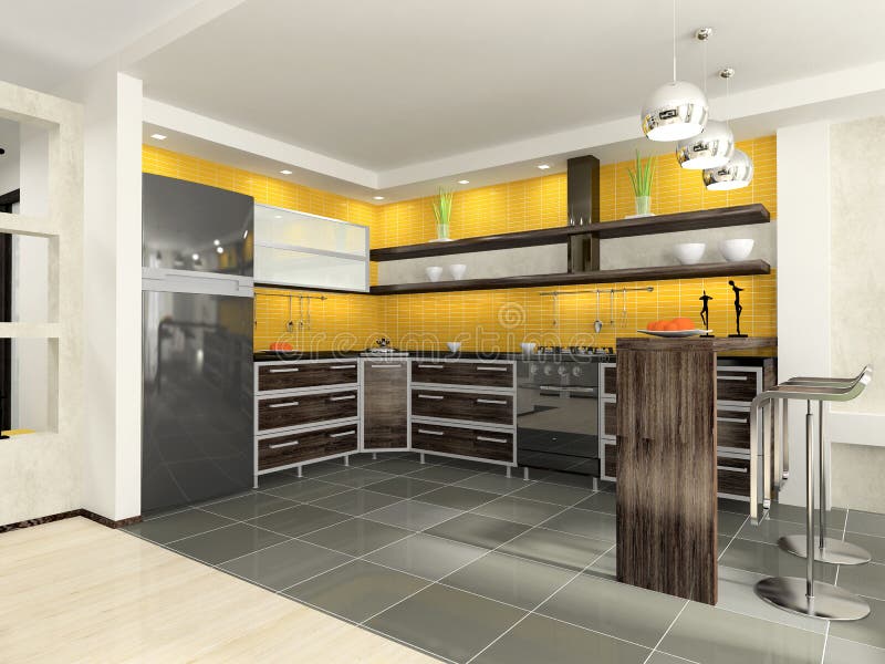 Modern kitchen stock illustration