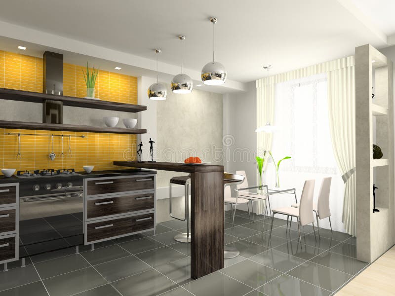 Modern kitchen vector illustration