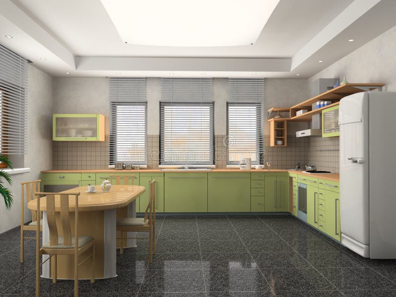 Modern kitchen vector illustration