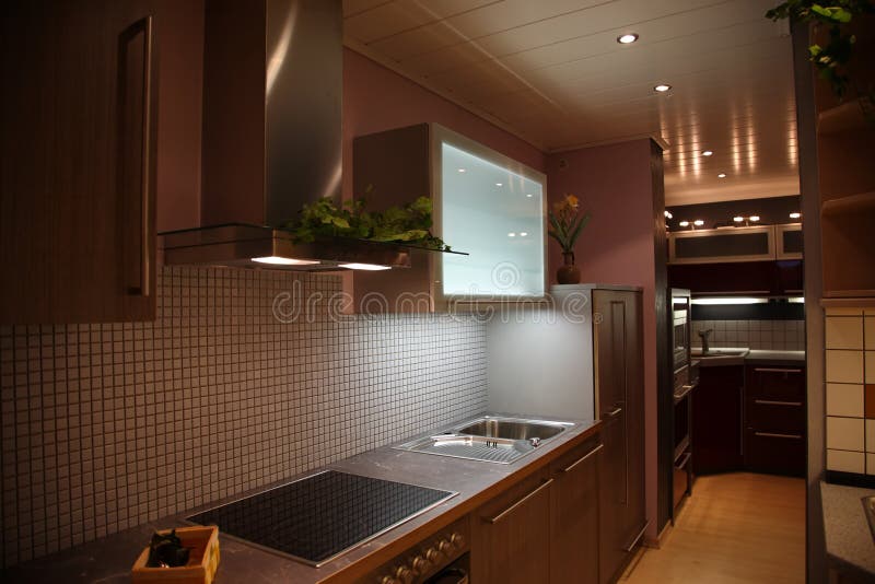 Modern kitchen interior.