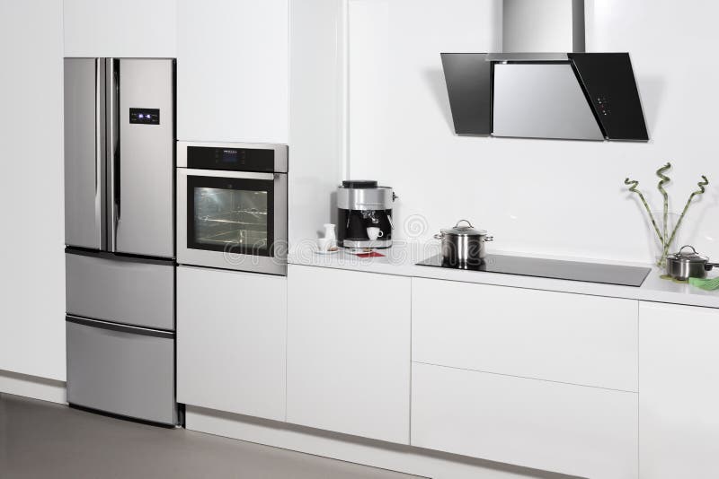 Modern kitchen interior stock image