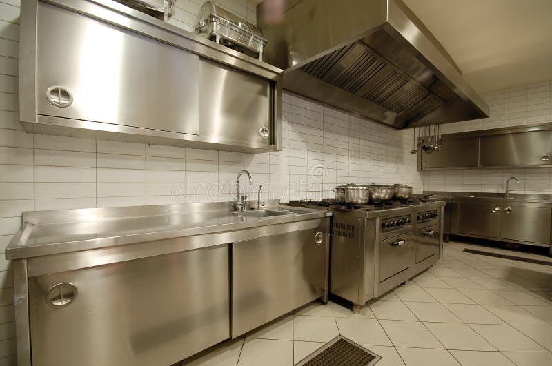 Modern kitchen in restaurant`