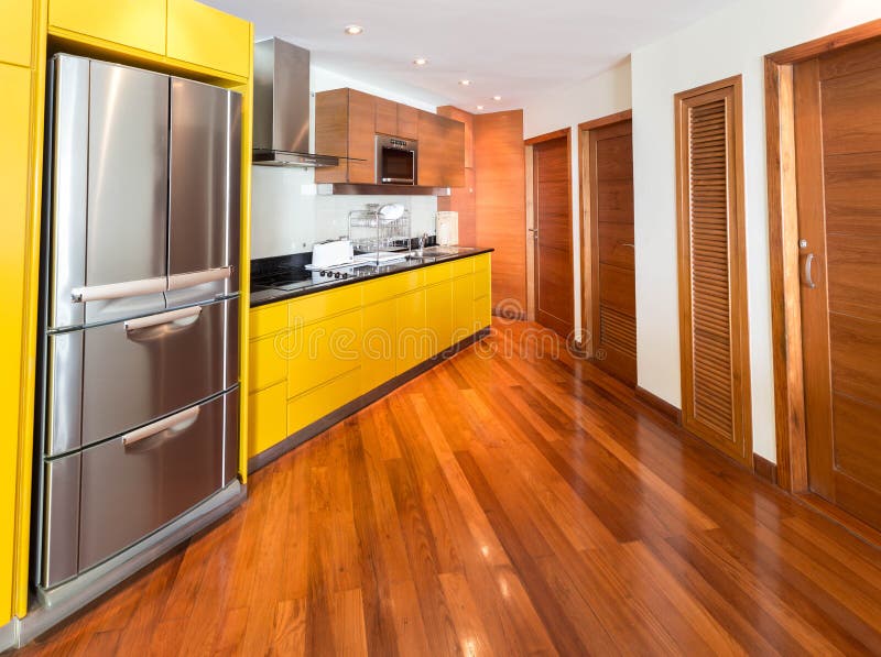 Modern kitchen room stock photo. Image of light, decor 69819428