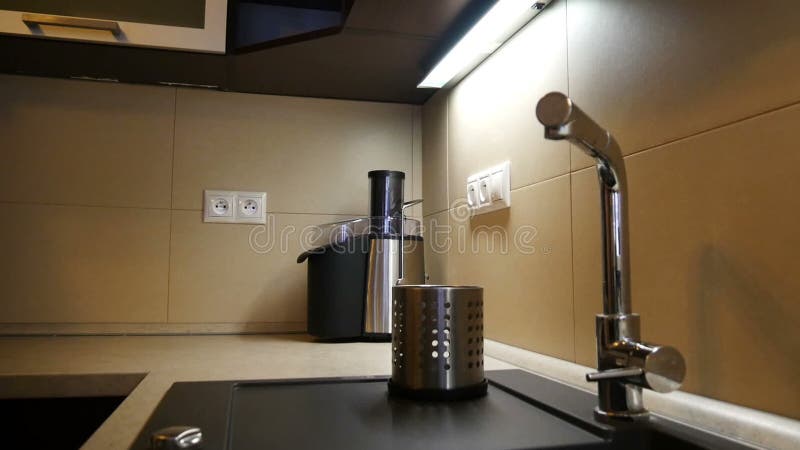 Modern Kitchen Sink Stock Video Video Of Decor Home 61299567