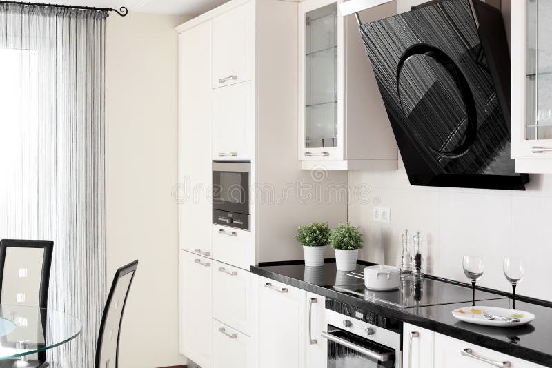 Stylish Kitchen Interior with Modern and Stainless Steel