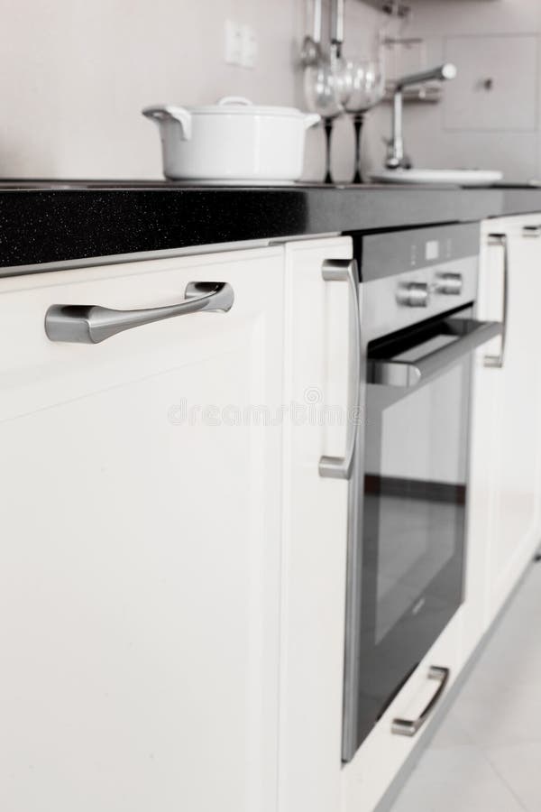 Modern kitchen with stylish furniture royalty free stock image