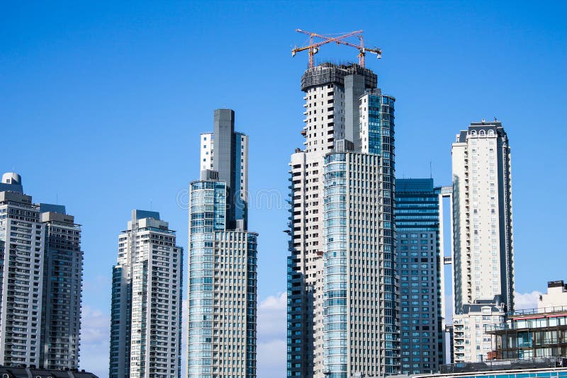 Modern konstruktion för Puerto Madero detalj royaltyfri fotografi