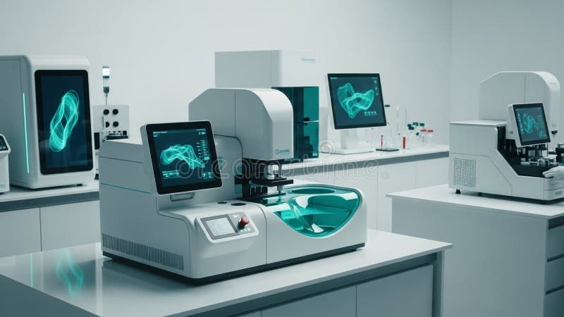 Modern Laboratory Equipment for Advanced Scientific Research royalty free illustration