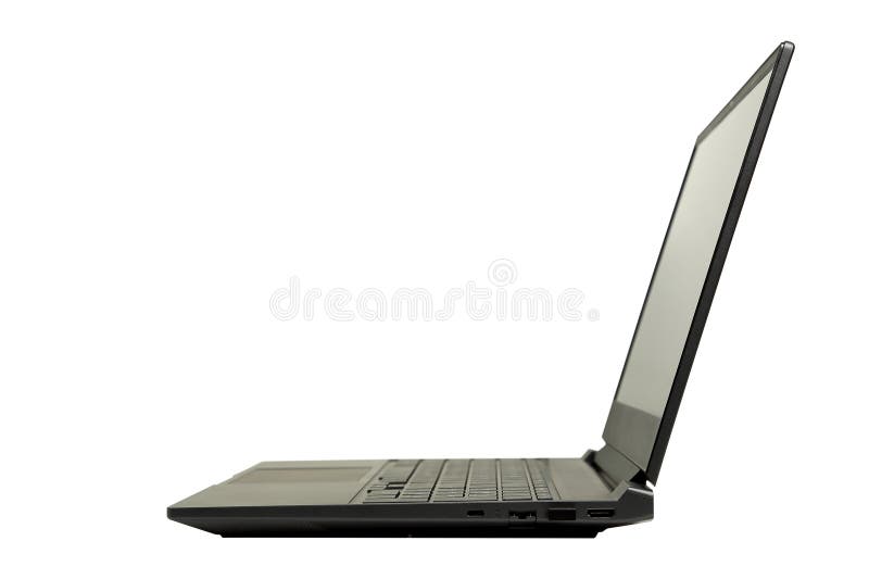 Modern laptop computer with blank screen royalty free stock images