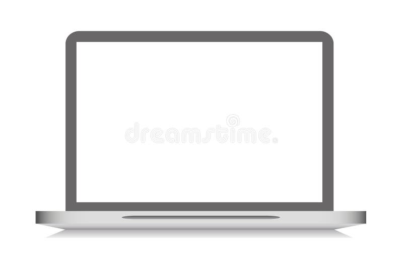 Modern Laptop Computer, Blank Screen