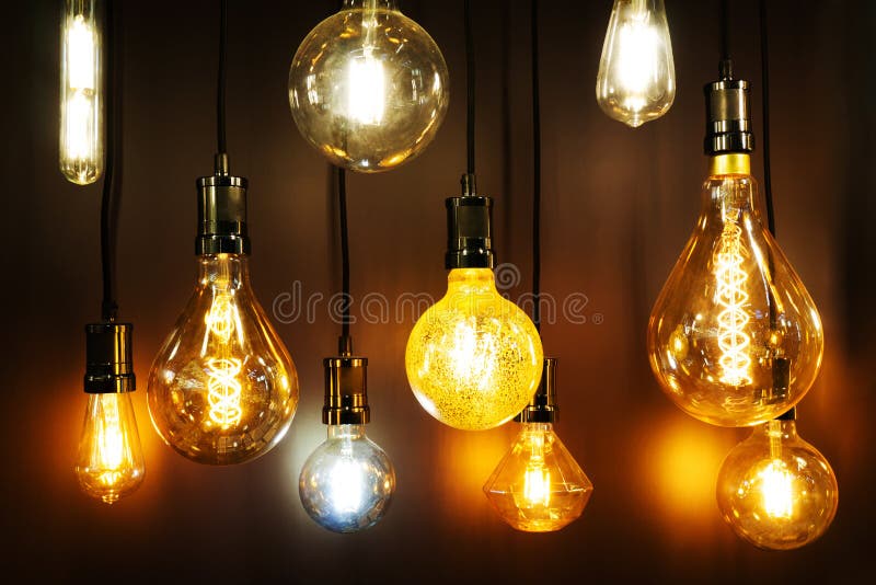 Modern LED lamps in retro style.