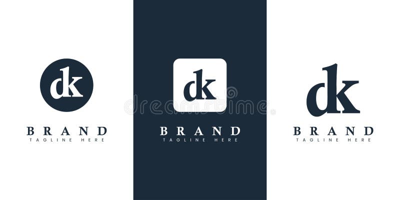 Modern Letter DK Logo, suitable for any business or identity with DK or KD initials. Modern Letter DK Logo, suitable for any business or identity with DK or KD initials