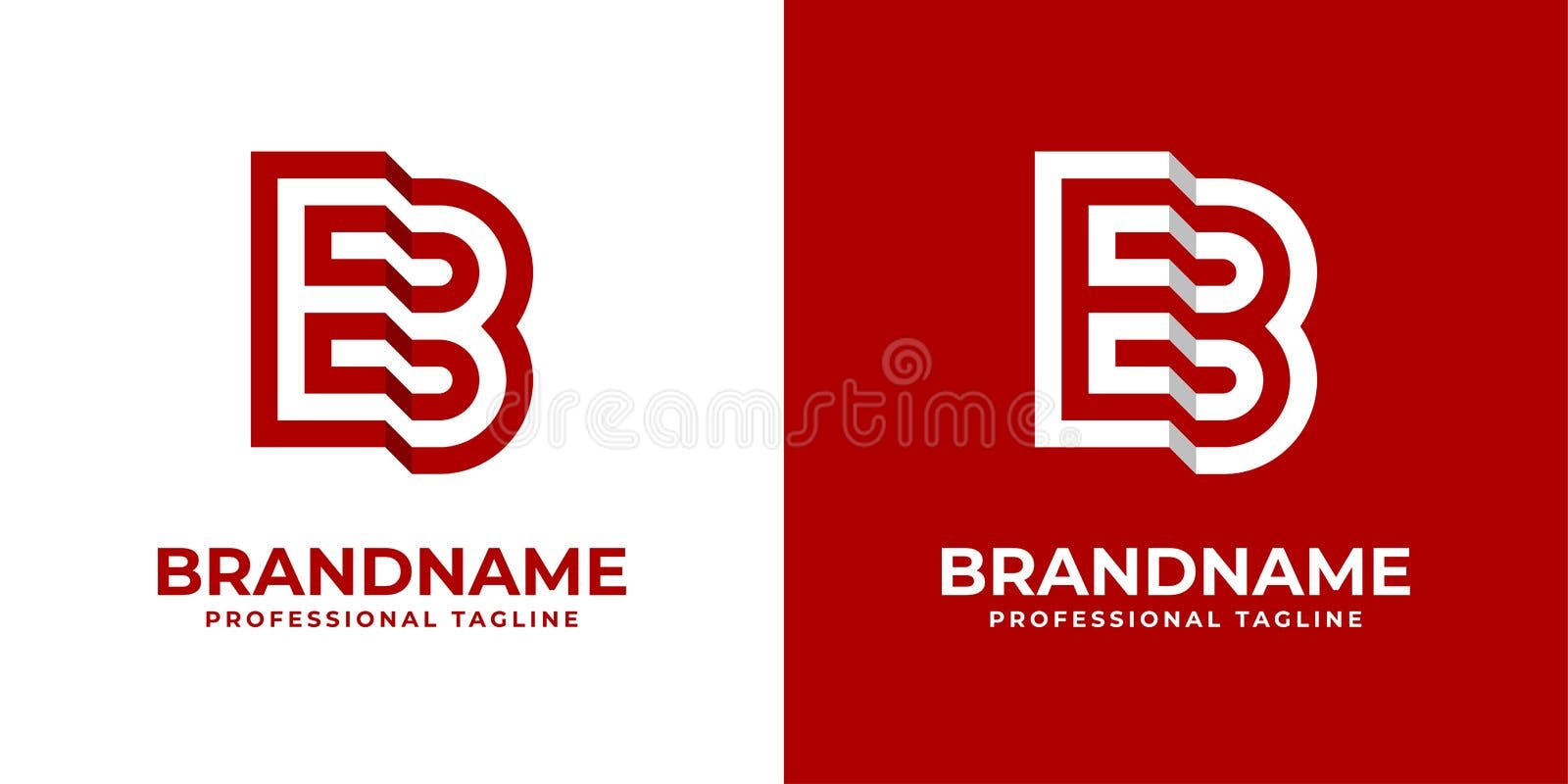 EB Monogram Logo Design By Vectorseller