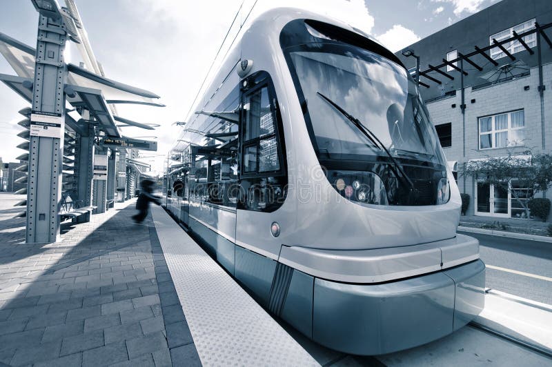 Phoenix Metro Light Rail Train Stock Image Image of modern, railway