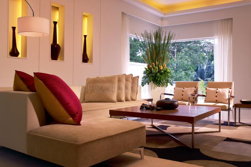 Un'immagine di un soggiorno moderno.