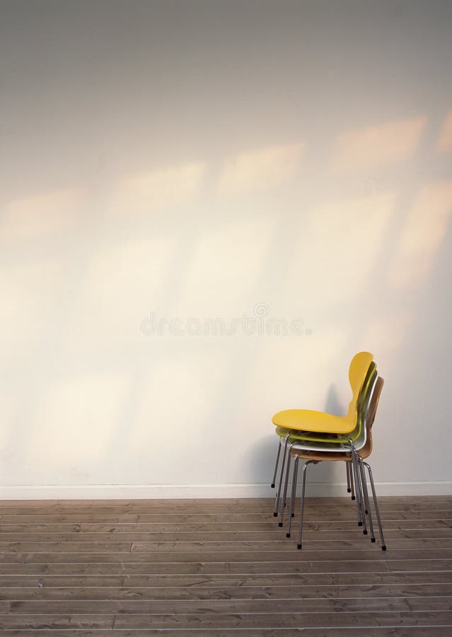 Modern living room with four chair stock image
