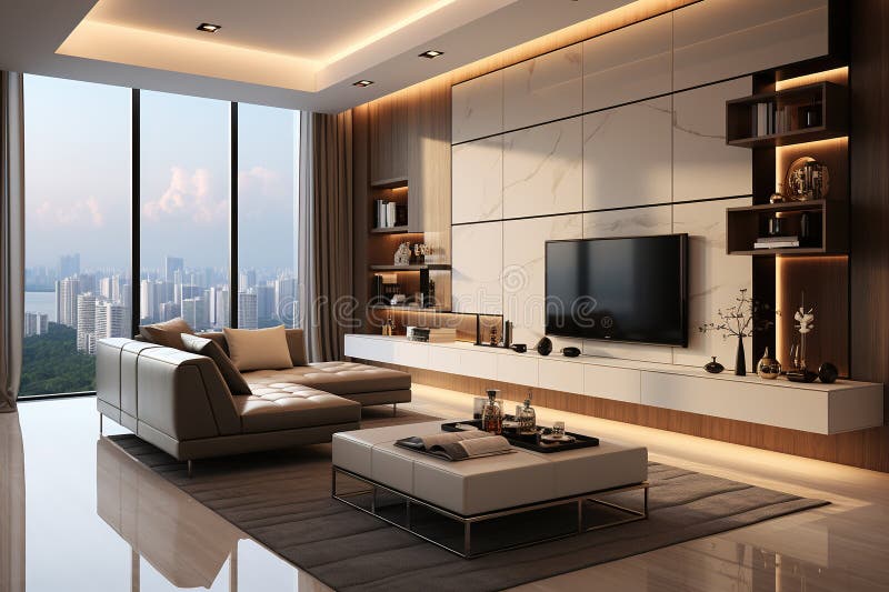 View of 20 Stunning Wooden Living Room Unique Partition Designs for Modern ...