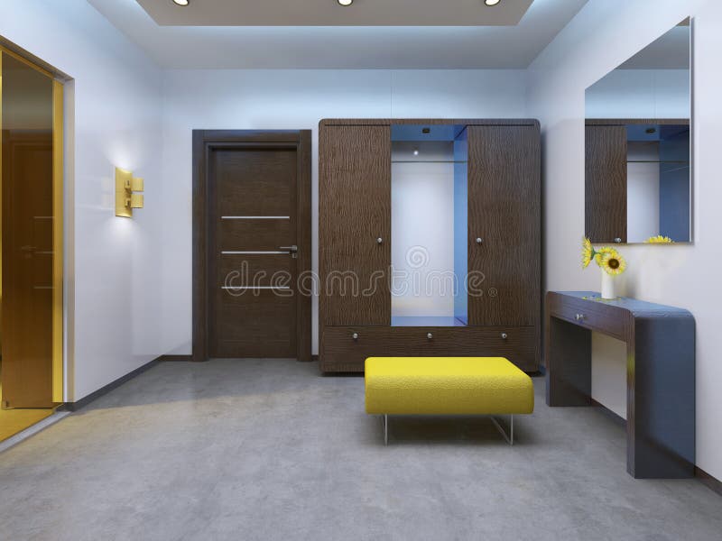 Modern lobby hallway in the contemporary style. stock illustration Modern lobby hallway in the contemporary style. stock illustration