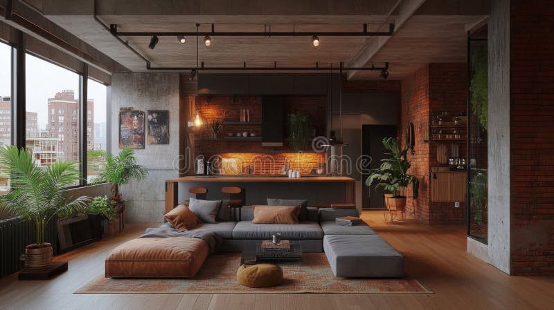 Exposed Brick Walls: A Design Journey Through 30 Unique Spaces - Textured Apartment With Exposed Brick And Modern Art