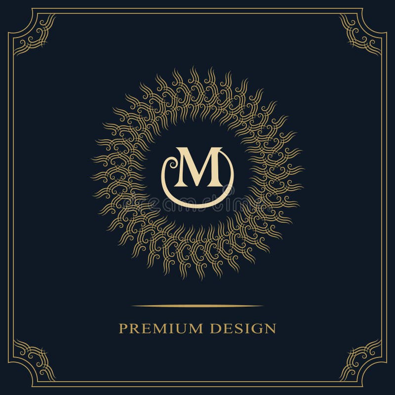 Luxury Letter M Logo. Vector Logo Template Sign, Symbol, Icon, Vector  Luxury Frame Stock Vector - Illustration of hotel, heraldic: 91155247