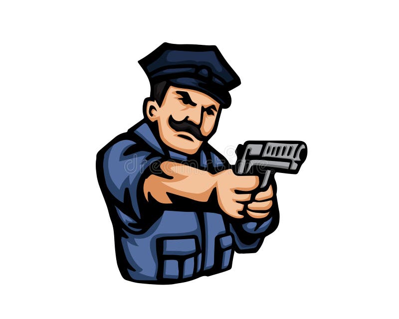 Download Modern Logo För Ockupationfolktecknad Film - Polisen Vektor Illustrationer - Illustration av affär, polis: 76700324