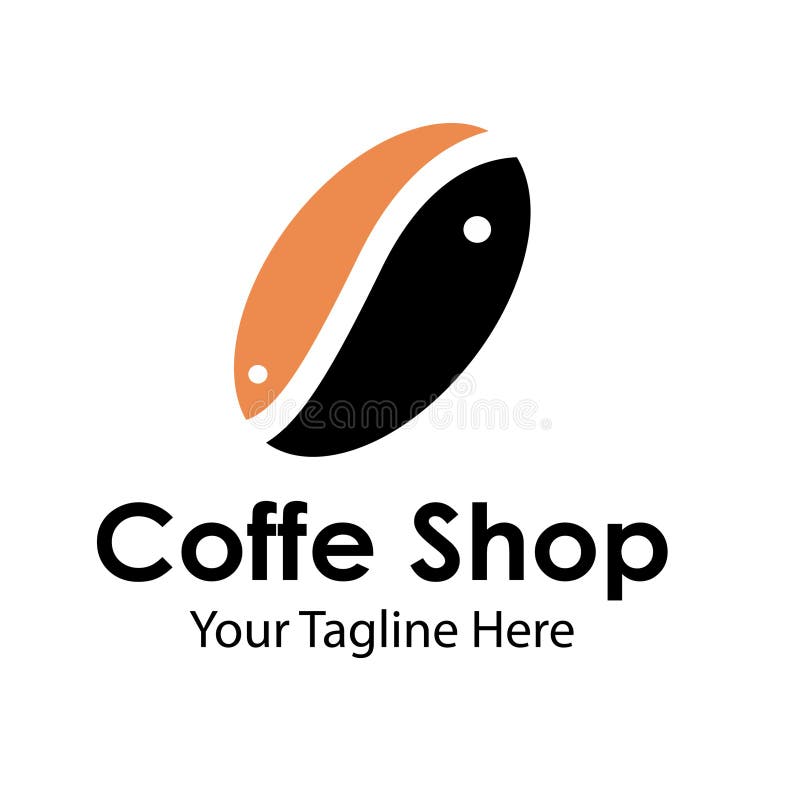 Modern logotyp för kaffebutiksvektor. Formmall för kaffeckomatektor