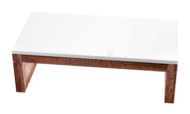 Low table isolated on white background. 3D rendering image. royalty free illustration Low table isolated on white background. 3D rendering image. royalty free illustration