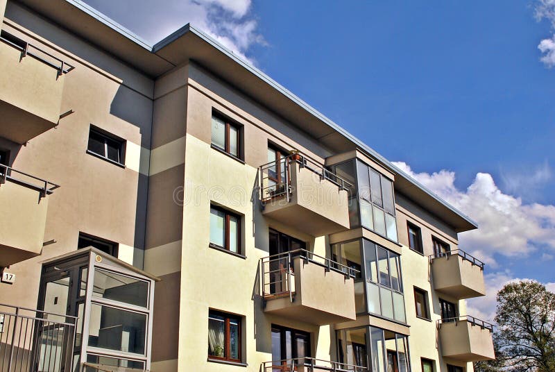 Modern, Luxury Apartment Building stock image