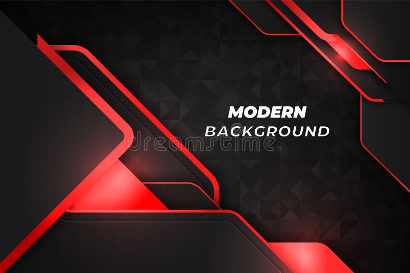 Modern Luxury Background Black and Red with Element Stock Vector