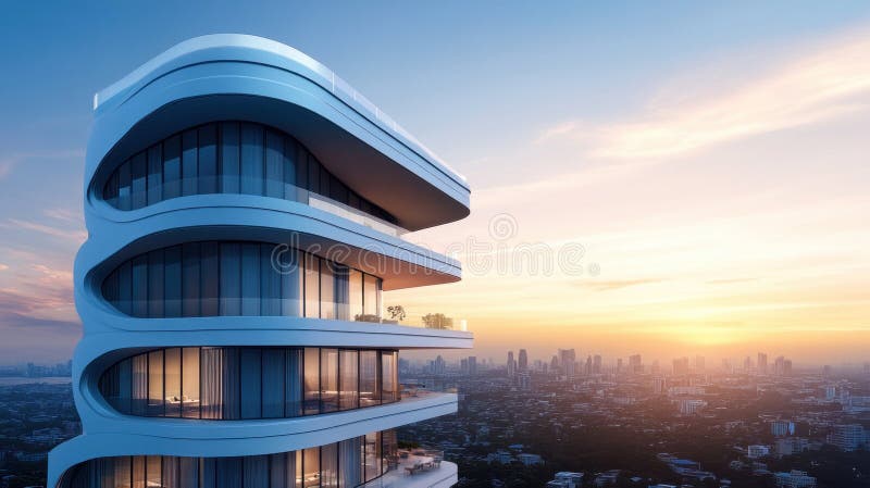 Illustration of Luxury City Building Architecture