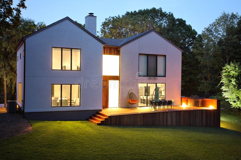 Modern luxury house and garden stock images Modern luxury house and garden stock images