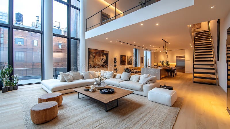 Image showcasing A Stylish Studio Apartment with Period Features and Large Windows