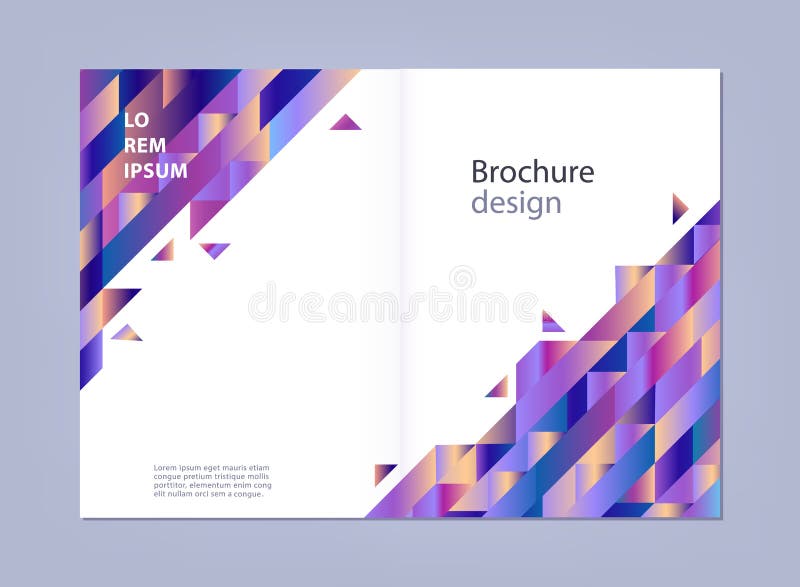 Modern malplaatje voor bedrijfsbrochure of promotieaffiche met abstracte gradiënt geometrische vormen royalty-vrije illustratie Modern malplaatje voor bedrijfsbrochure of promotieaffiche met abstracte gradiënt geometrische vormen royalty-vrije illustratie