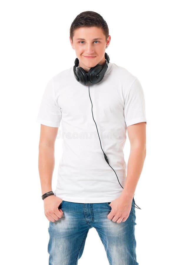 Modern man with headphones