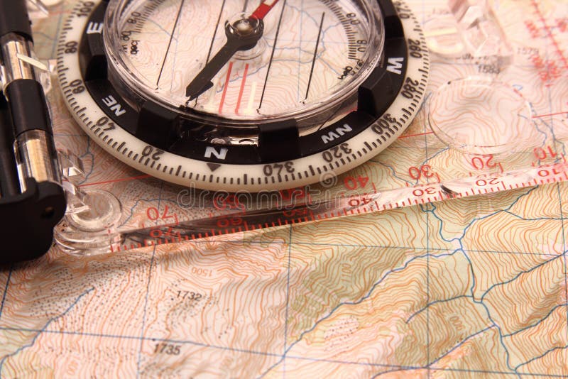Modern Map Compass royalty free stock images